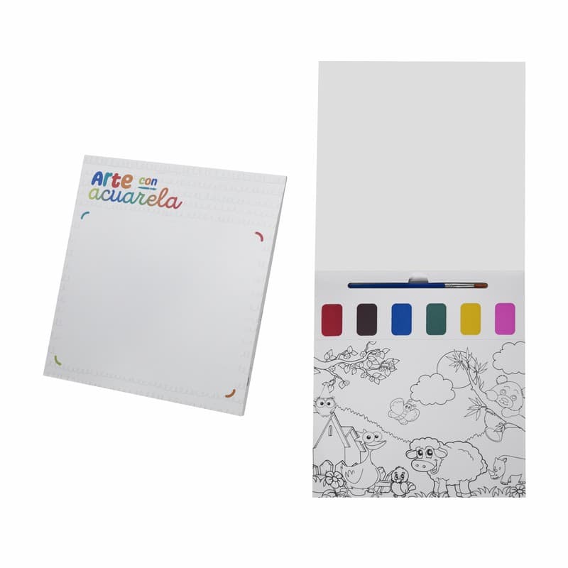 LIBRETA CON ACUARELAS KLIMPT — BLANCO