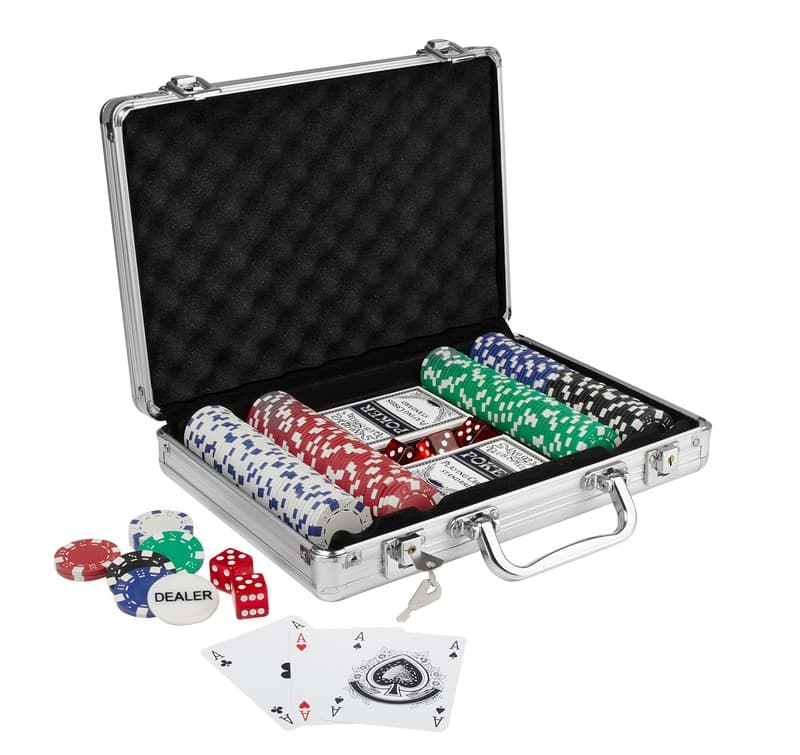 MALETÍN DE POKER BELLAGIO — PLATA