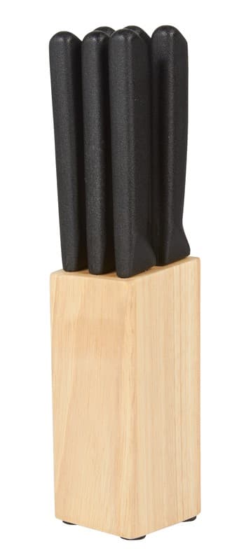 SET DE CUCHILLOS CORVI — NEGRO