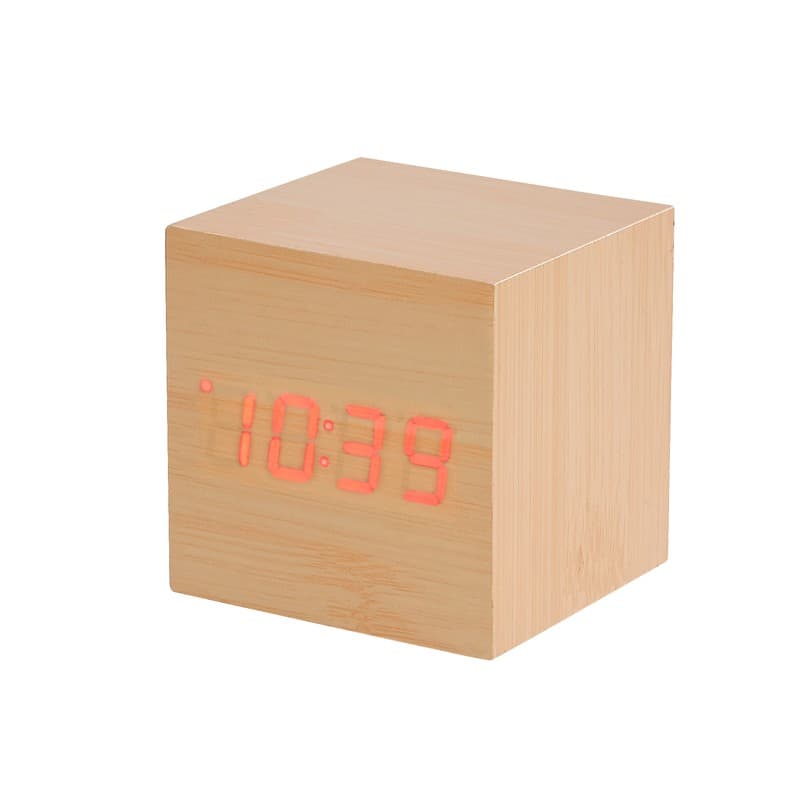 RELOJ TIME CUBE — BEIGE