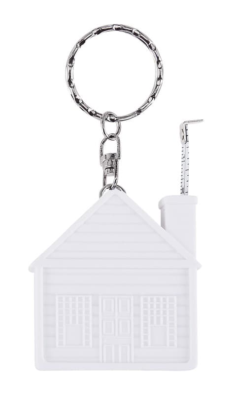 LLAVERO FLEXÓMETRO CASITA — BLANCO