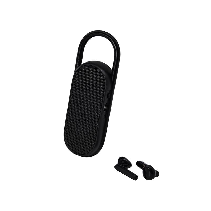 BOCINA CON AUDÍFONOS RUIS — NEGRO